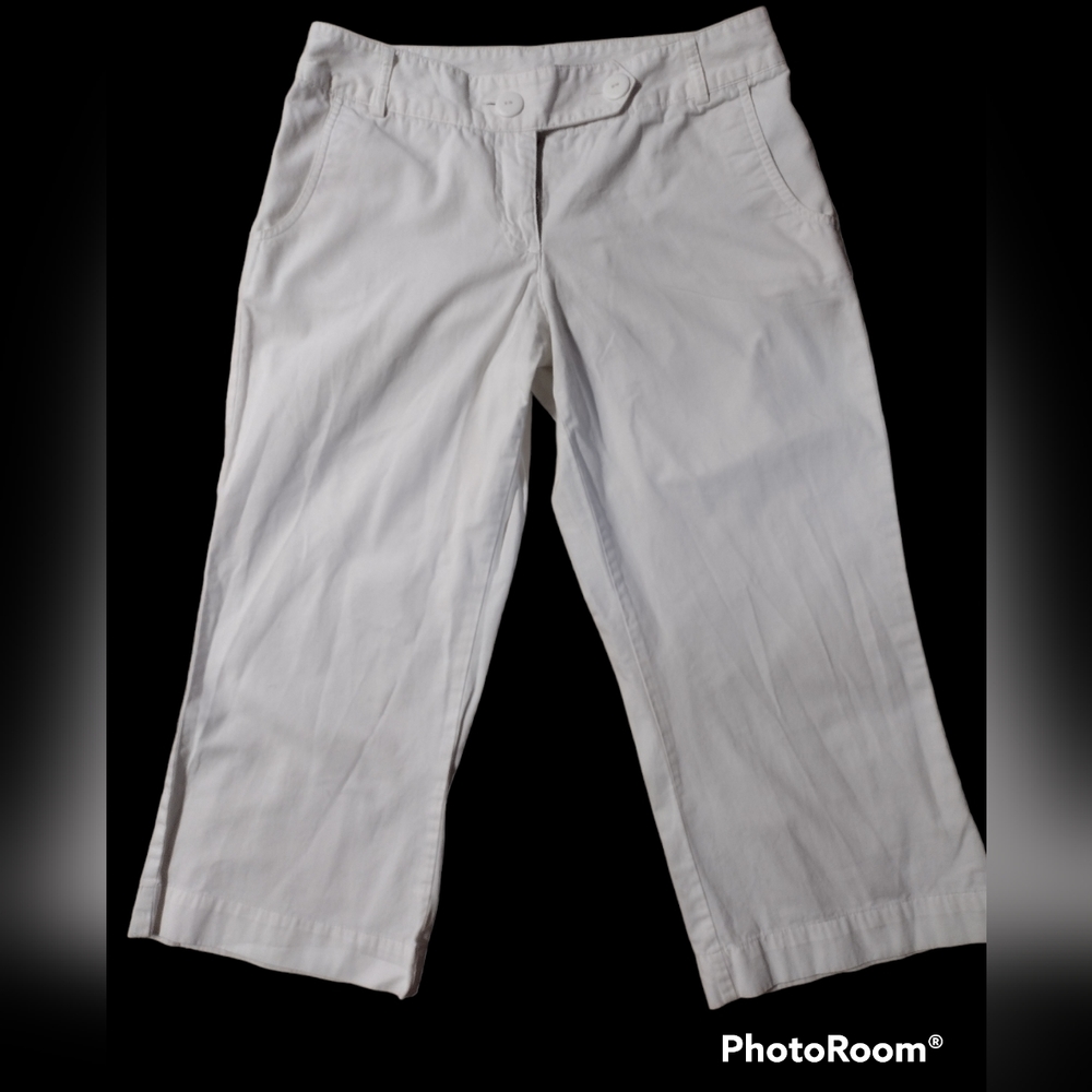 Envision Studio white capri pants